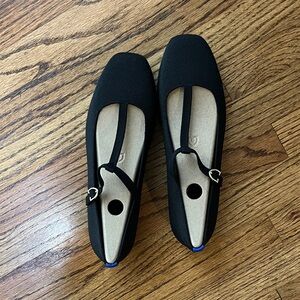 NWT Rothy's Black Square-Toe Flats